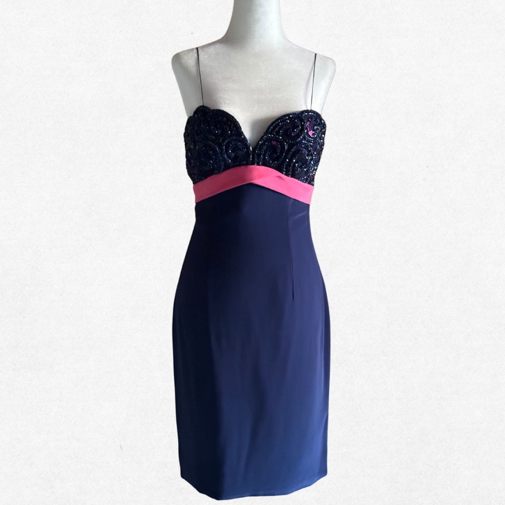 Vintage 1990s Bob Mackie Evening Beaded Strap Dress – Size 4 (US)
